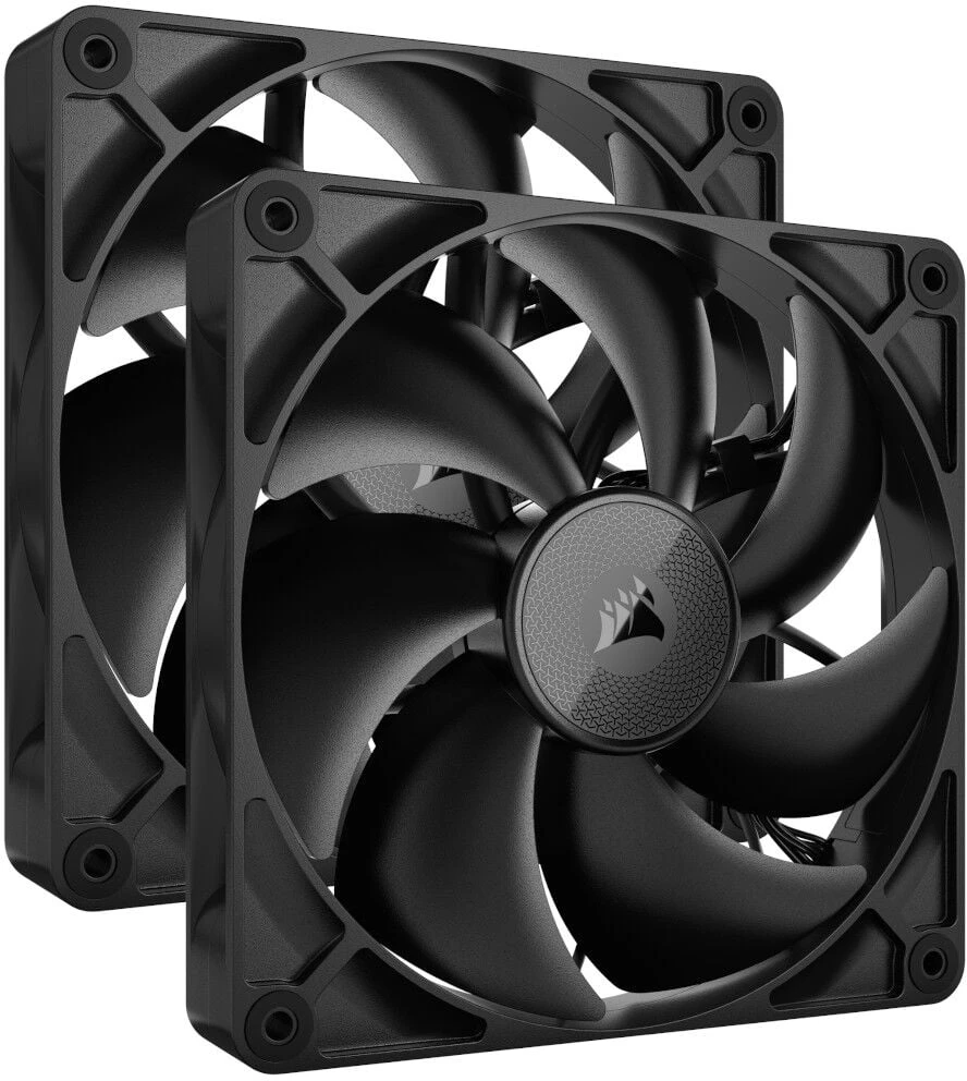 Corsair iCUE LINK RX140 Series, PWM korpuso ventiliatorius 2er Pack – 140mm, juodos spalvos