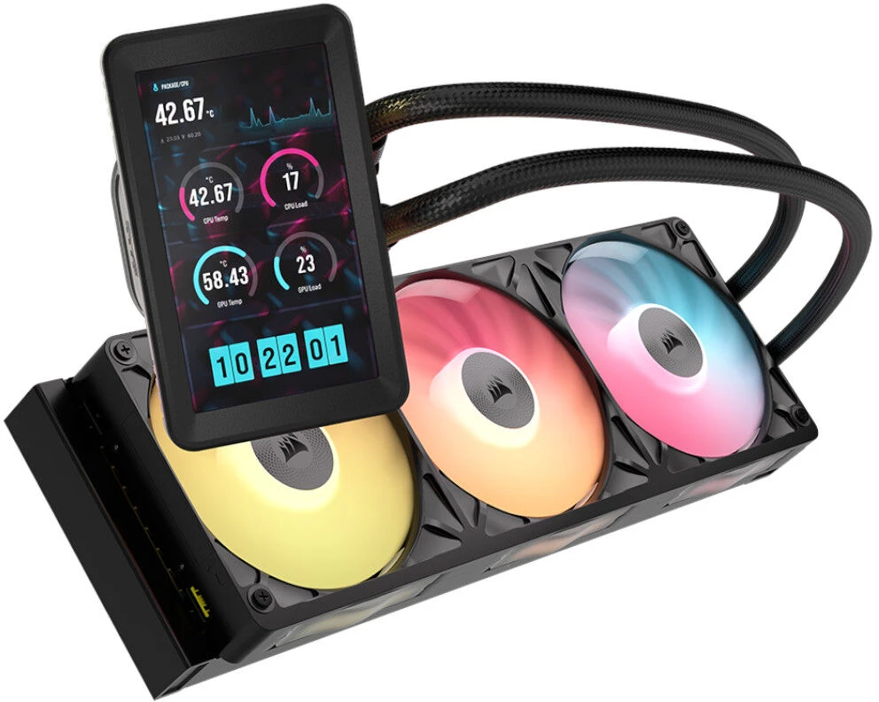 Corsair iCUE LINK TITAN II 360 RX LCD procesoriaus viskas viename skysčio aušintuvas 36 cm juodas 1 vnt.