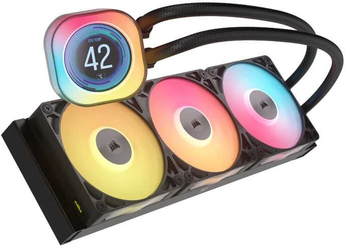 Corsair iCUE LINK Titan 360 aušinimo sistema su LCD ekranu