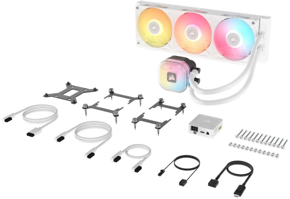 Corsair Chłodzenie procesora icue link titan ii 360rx rgb 360mm balta
