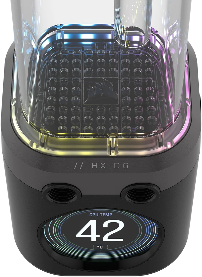 Corsair iCUE Link XD6 RGB Elite LCD Pump Reservoir Combo – juodas