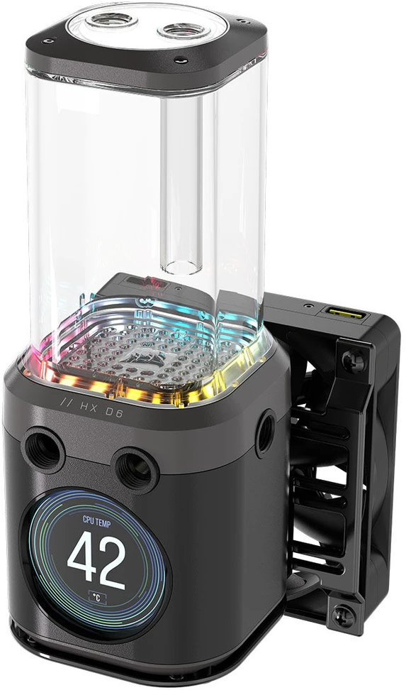 Corsair iCUE Link XD6 RGB Elite LCD Pump Reservoir Combo – juodas