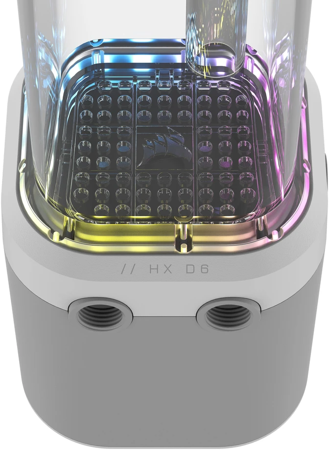 „Corsair iCUE Link XD6 RGB Elite Pump Reservoir Combo“ – baltas
