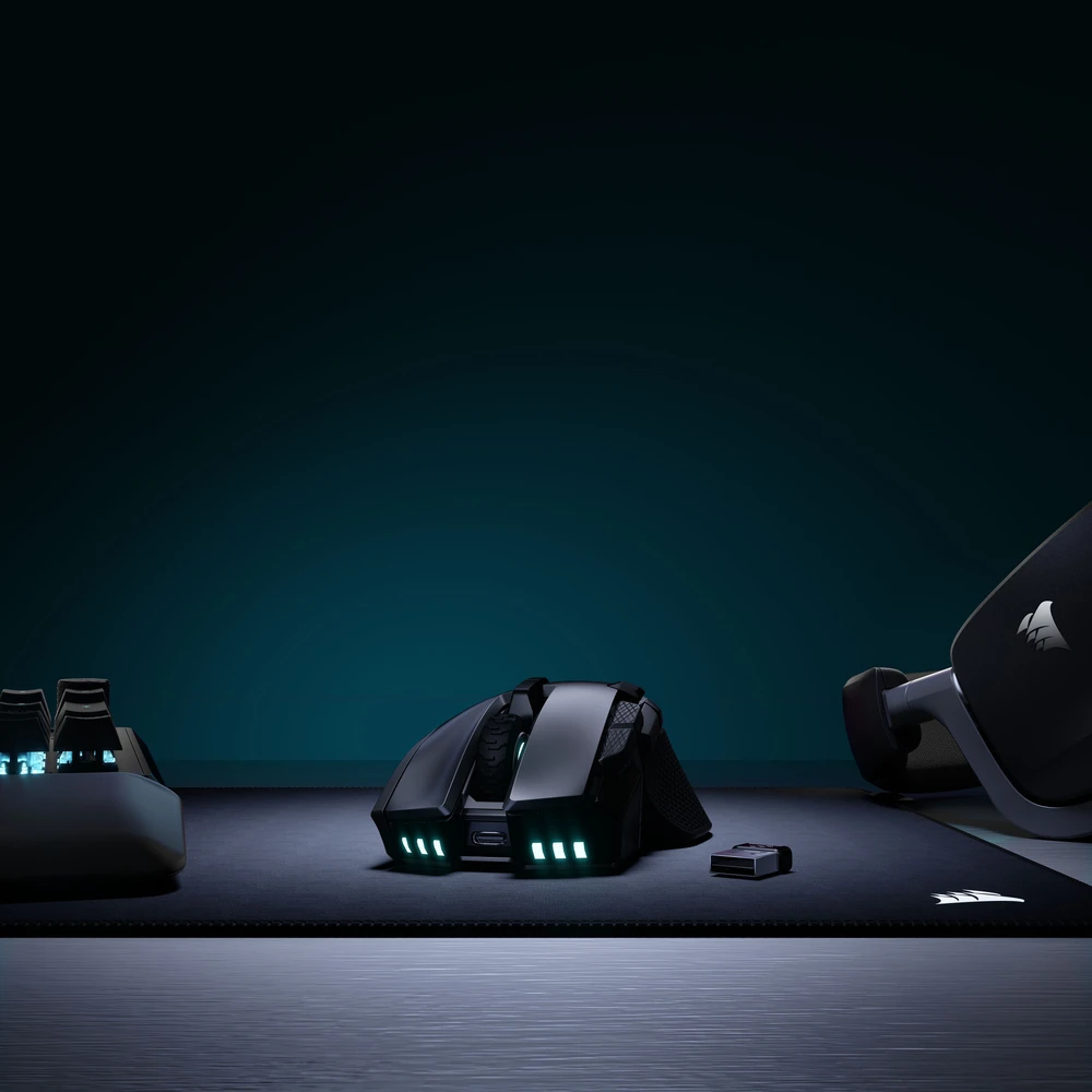 Corsair IRONCLAW SE | Pelė žaidimams | Belaidė/su laidu | 2.4GHz, Bluetooth, USB-C | Juoda