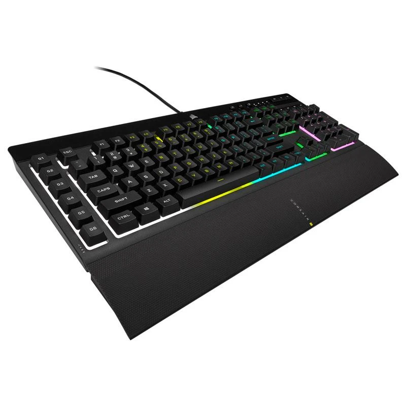 Žaidimų klaviatūra Corsair K55 RGB Pro su 5 zonų RGB pašvietimu, DE išdėstymas
