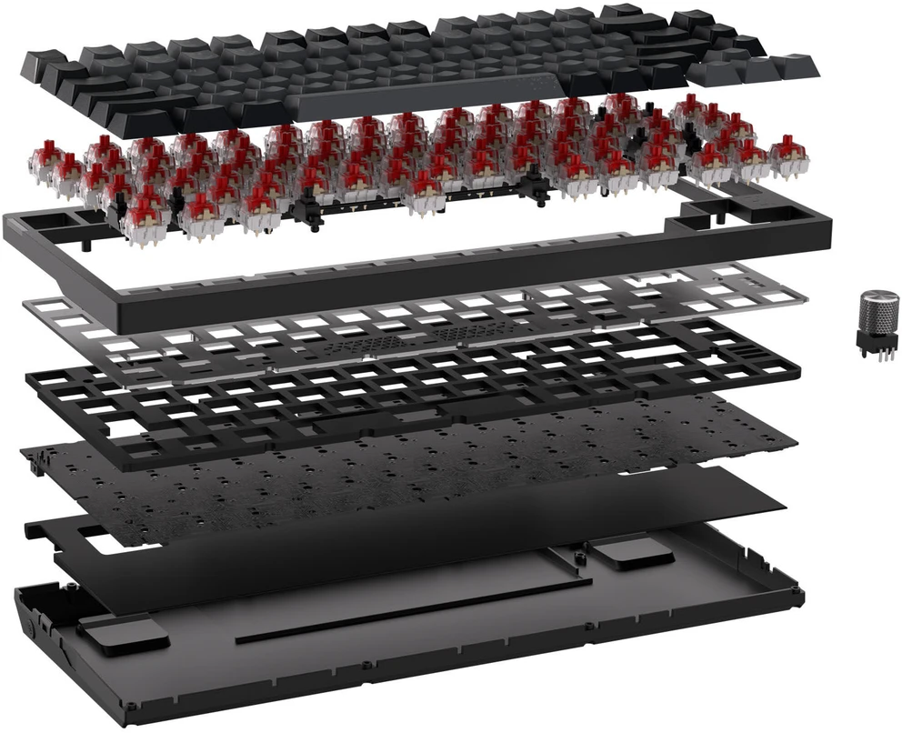 Corsair K65 Plus Wireless TKL Klaviatūra žaidimams, TKL (75%), Corsair MLX Fusion juodas, ISO (DE)