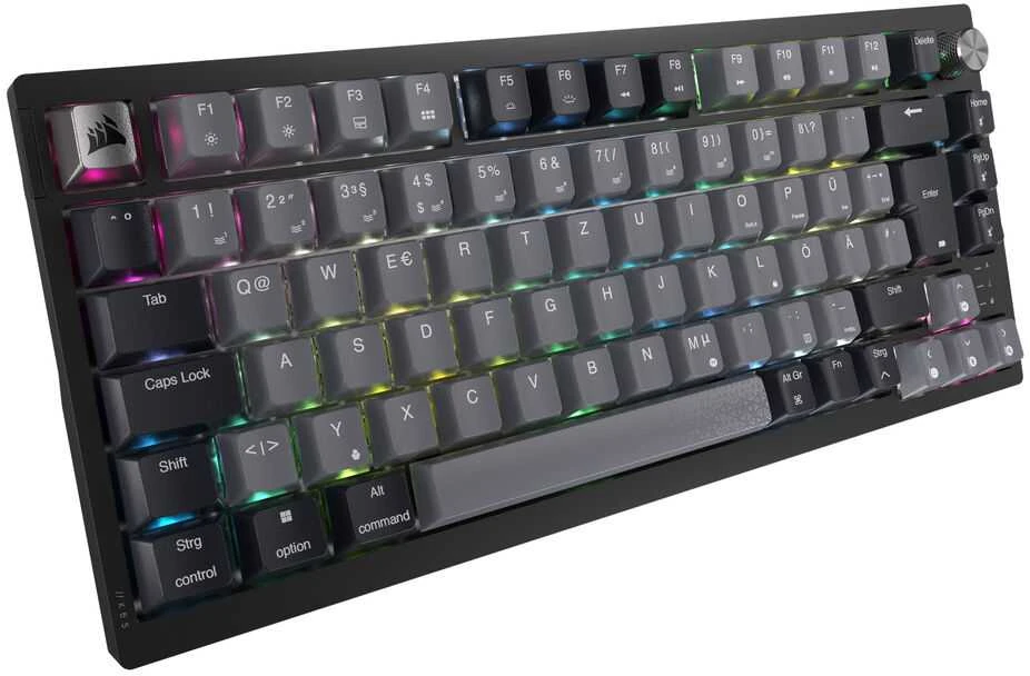 Corsair K65 Plus Wireless TKL Klaviatūra žaidimams, TKL (75%), Corsair MLX Fusion juodas, ISO (DE)
