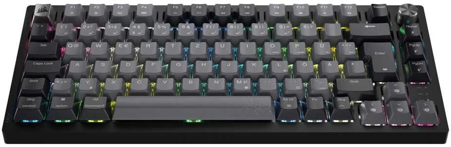 Corsair K65 Plus Wireless TKL Klaviatūra žaidimams, TKL (75%), Corsair MLX Fusion juodas, ISO (DE)