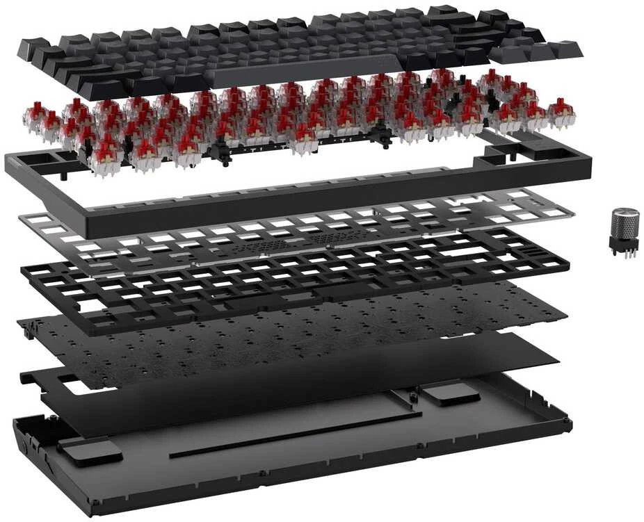 Corsair K65 Plus Wireless TKL Klaviatūra žaidimams, TKL (75%), Corsair MLX Fusion juodas, ISO (DE)