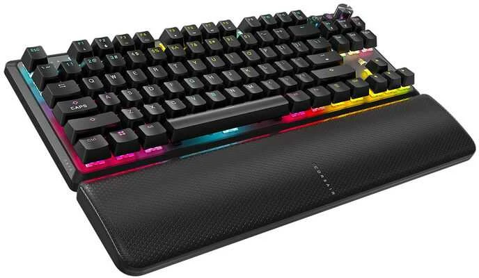 Corsair K70 CORE TKL WIRELESS RGB Klaviatūra žaidimams, mechaninė, ISO (DE), MLX Raudonas Switch - juodas