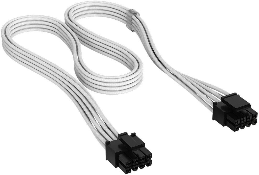 „Corsair“ kabelis, 4 tipo, EPS/ATX12V, 8 kontaktų (4+4), 750 mm, atskirai suvyniotas – baltas