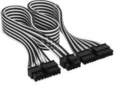 Corsair Cable Set, Type 4, DC Cable Starter Kit, individually sleeved – juodas / baltas