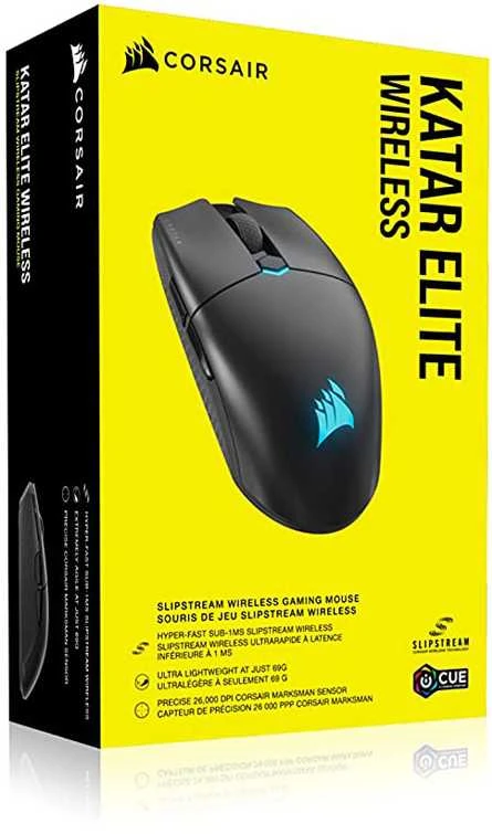 Corsair | Pelė žaidimams | KATAR ELITE | su laidu/wireless | Juodas