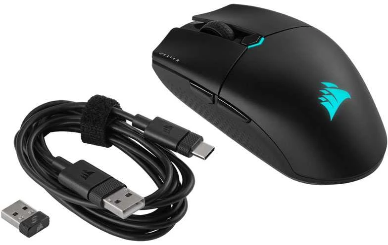 Corsair | Pelė žaidimams | KATAR ELITE | su laidu/wireless | Juodas