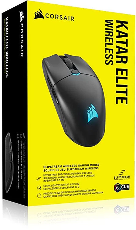 Corsair | Pelė žaidimams | KATAR ELITE | su laidu/wireless | Juodas