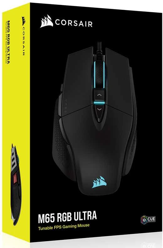 Corsair | Tunable FPS Pelė žaidimams | M65 RGB ULTRA | Pelė žaidimams | Optinė | su laidu | Juodas | Yes
