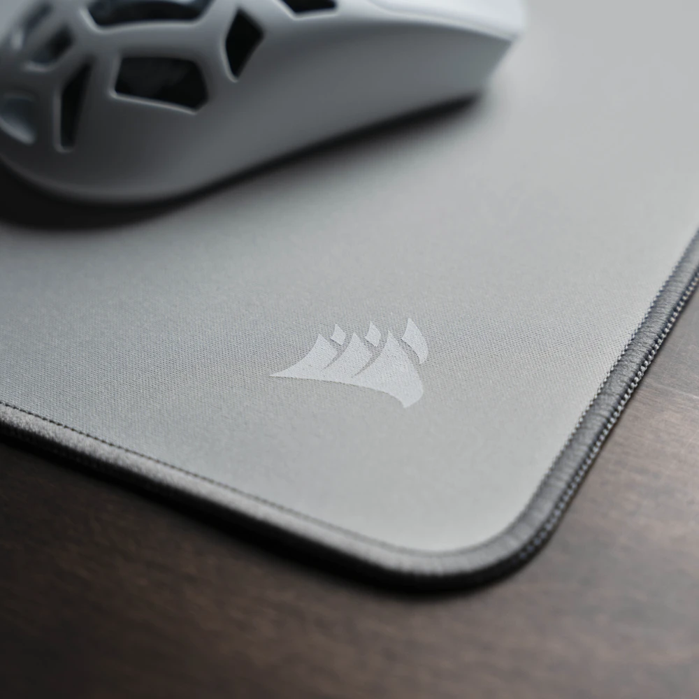 CORSAIR MM Pelės kilimėlis žaidimams, Stoffoberfläche, Anti-Fray-Kanten – grau, L