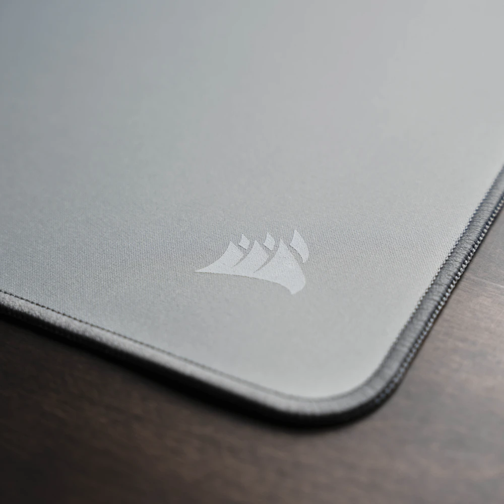 CORSAIR MM Pelės kilimėlis žaidimams, Stoffoberfläche, Anti-Fray-Kanten – grau, M