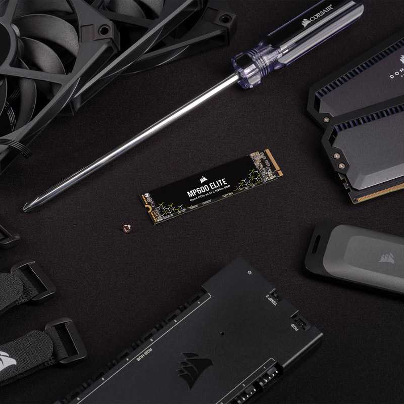 „Corsair MP600 Elite NVMe SSD“, PCIe 4.0 M.2 tipo 2280 – 2 TB