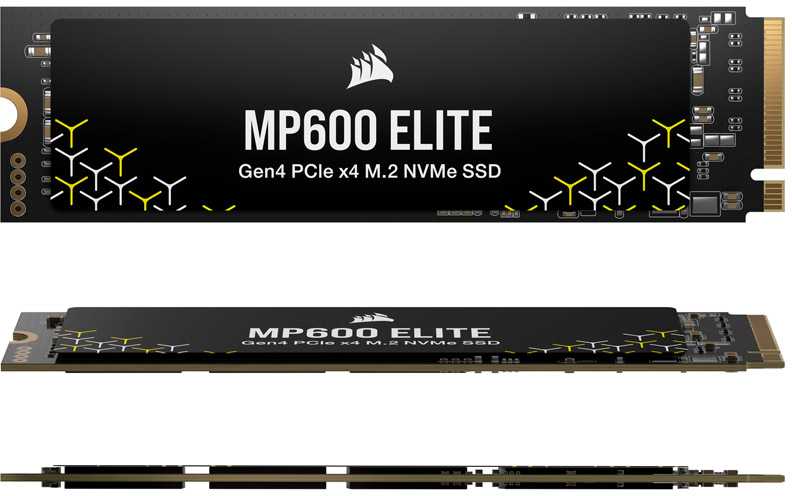 „Corsair MP600 Elite NVMe SSD“, PCIe 4.0 M.2 tipo 2280 – 2 TB