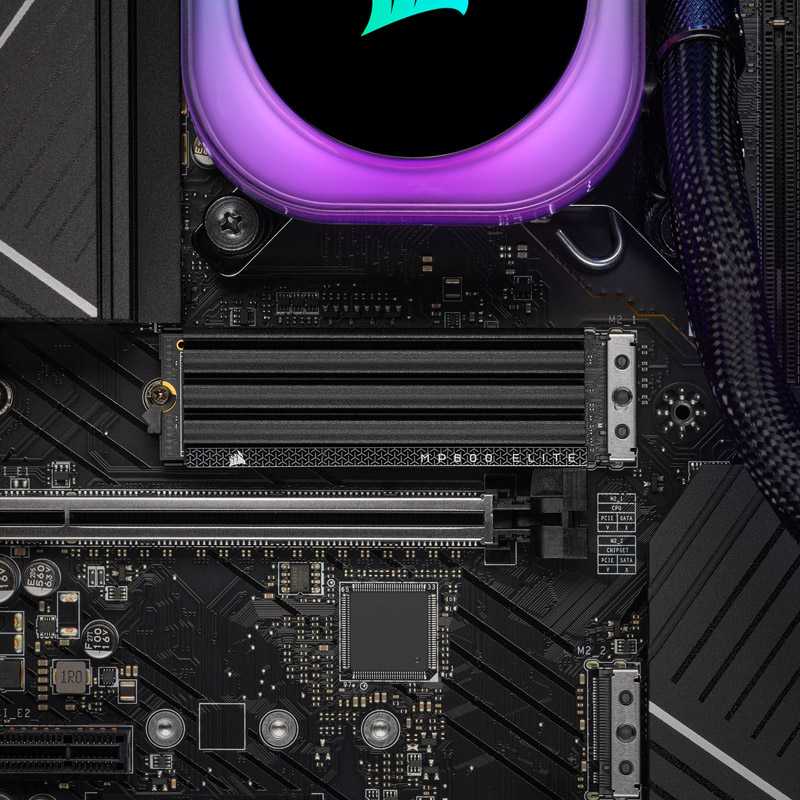 Corsair MP600 Elite NVMe SSD, PCIe 4.0 M.2 Typ 2280 - 1 TB mit Kühlkörper