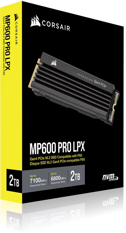Corsair MP600 PRO LPX NVMe SSD su aušintuvu skirtas PC/PS5 2TB