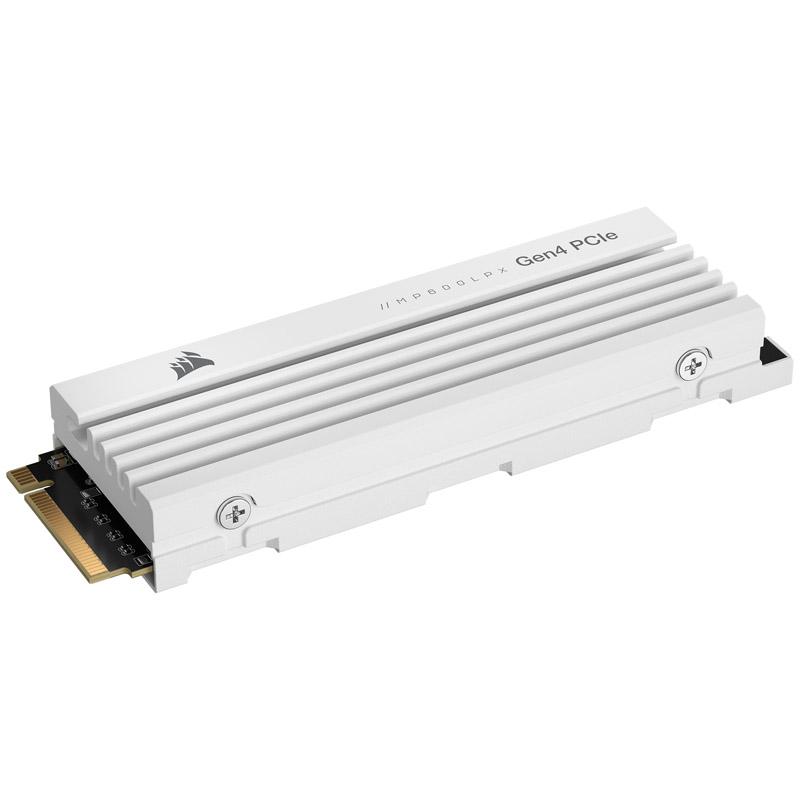 Corsair MP600 Pro LPX NVMe SSD, PCIe 4.0 M.2 Typ 2280 – 2 TB – baltas