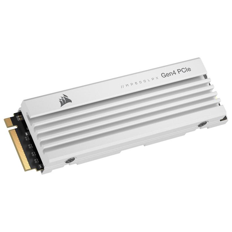 Corsair MP600 Pro LPX NVMe SSD, PCIe 4.0 M.2 Typ 2280 – 2 TB – baltas