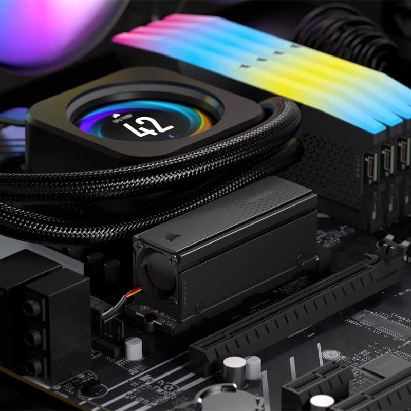 Corsair MP700 Pro NVMe SSD, PCIe 5.0 M.2 Typ 2280 - 2 TB mit Kühlkörper