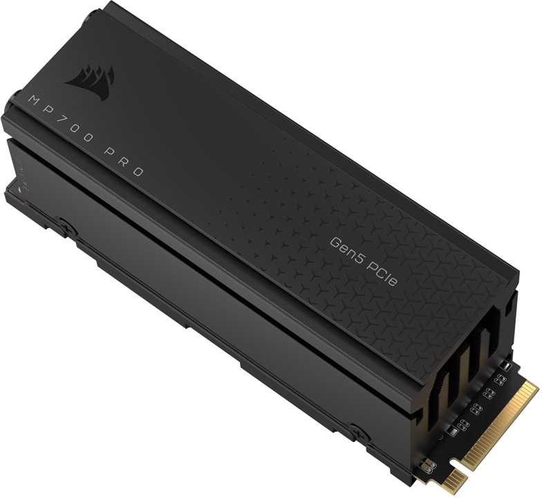 Corsair MP700 Pro NVMe SSD, PCIe 5.0 M.2 Typ 2280 - 2 TB mit Kühlkörper
