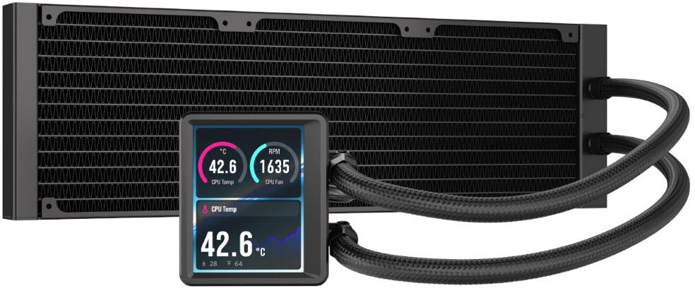 Corsair Nautilus II 360 RS LCD 360 mm AIO aušintuvas, juodas