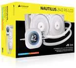 Corsair Nautilus RS 240 LCD ARGB „viskas viename“ „Vanduo“ aušinimas · 240 mm, baltas