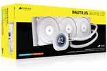 Corsair Nautilus RS 360 LCD ARGB „viskas viename“ „Vanduo Cooling“ – 360 mm, baltas