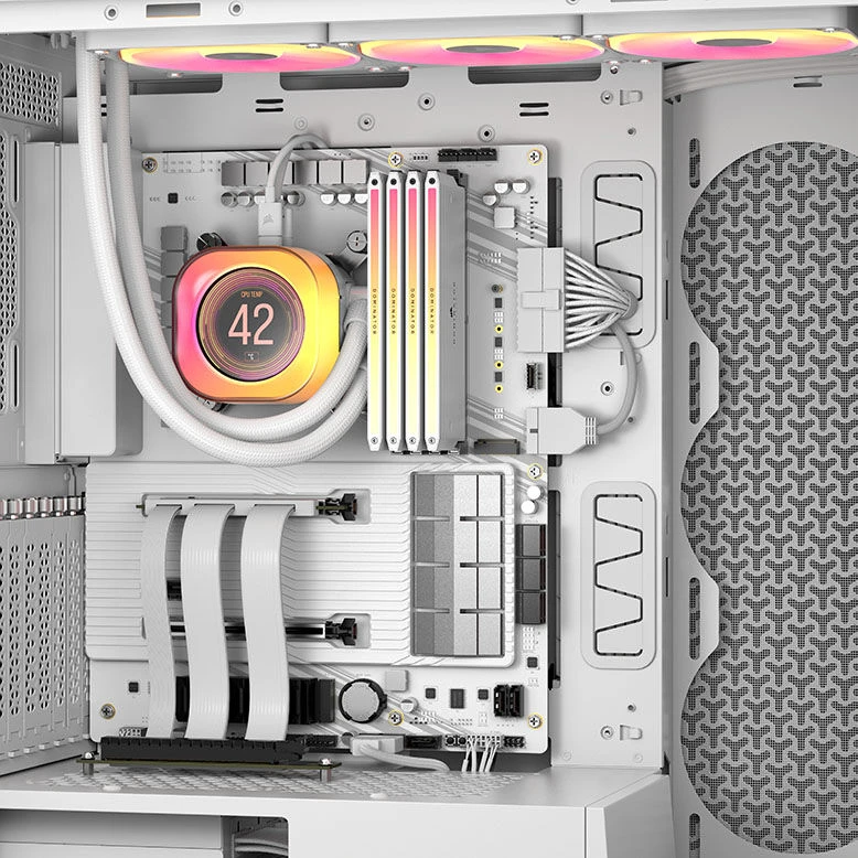 Vaizdo plokštė „Corsair Premium PCIe 5 Riser“ kabelis, 175 mm, x16 sąsaja – Baltas