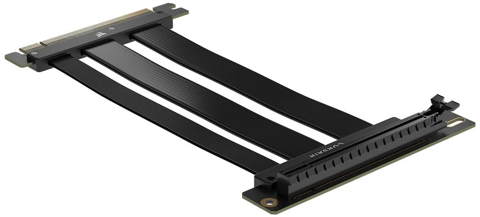 Vaizdo plokštė Corsair Premium PCIe 5 x16 Extension Cable, Juodas, 175mm