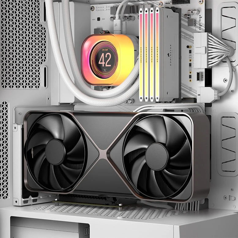 Vaizdo plokštė „Corsair Premium PCIe 5 Riser“ kabelis, 175 mm, x16 sąsaja – Baltas