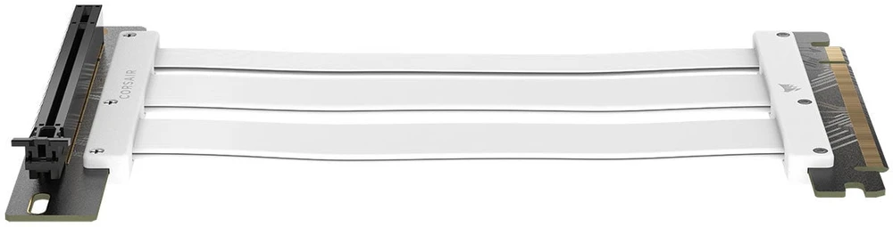 Vaizdo plokštė „Corsair Premium PCIe 5 Riser“ kabelis, 175 mm, x16 sąsaja – Baltas