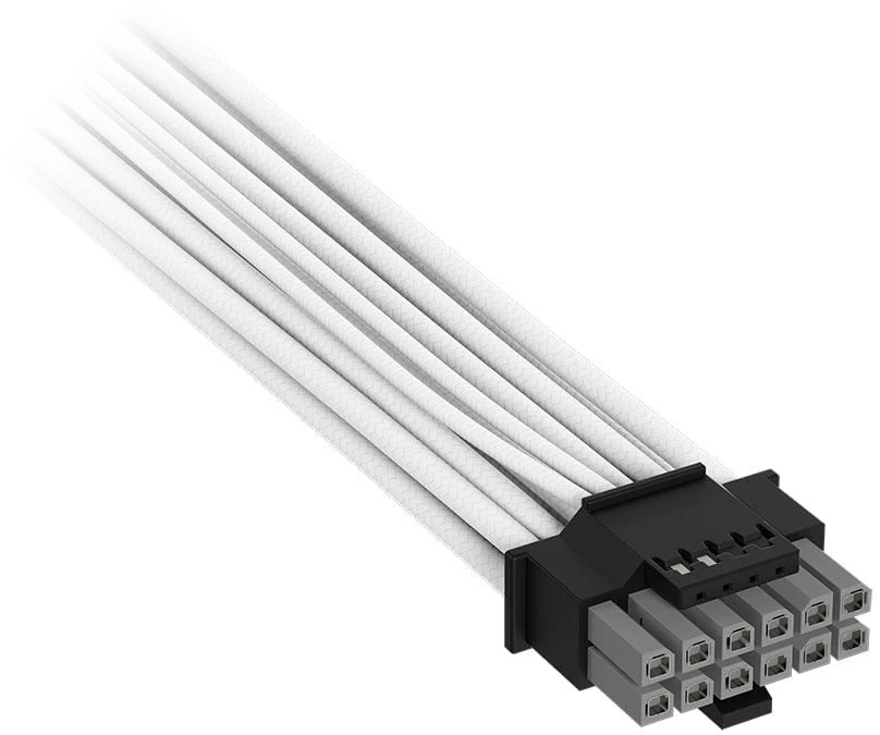„Corsair Premium Sleeved“ 12V-2×6 į 12V-2×6 laidas, universalus – Baltas