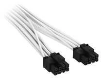 „Corsair Premium Sleeved“ 2x 8 kontaktų į 12V-2×6 kabelis, skirtas 5 tipo maitinimo šaltiniui – Baltas