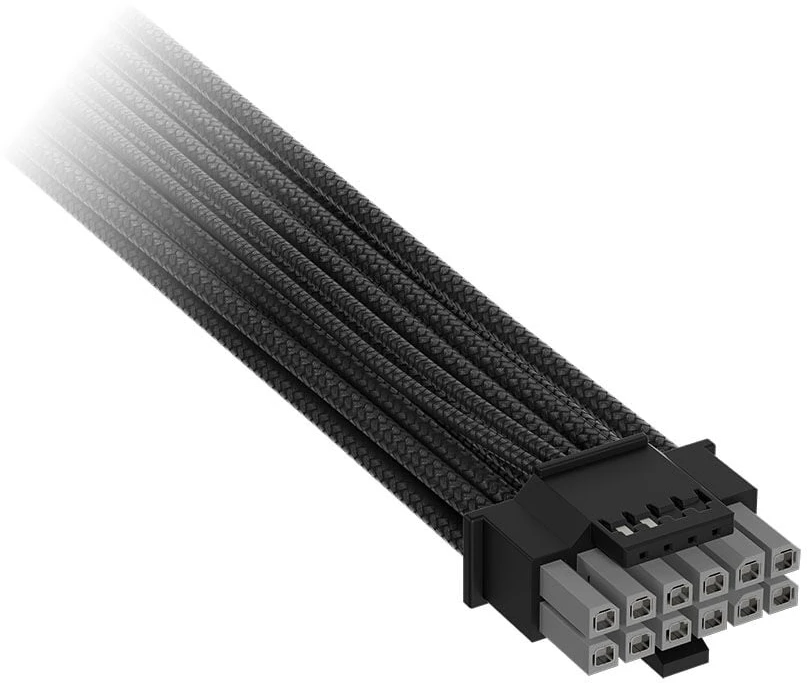 „Corsair Premium Sleeved“ 2x 8 kontaktų į 12V-2×6 kabelis, skirtas 5 tipo maitinimo šaltiniui – Juodas