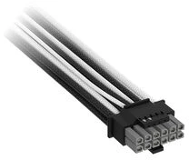 „Corsair Premium Sleeved“ 2x 8 kontaktų į 12 V 2×6 kabelis, skirtas 4 tipo maitinimo šaltiniui – Juodas/Baltas