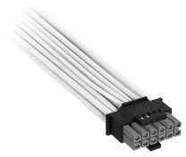 „Corsair Premium Sleeved“ 2x 8 kontaktų į 12V-2×6 kabelis, skirtas 5 tipo maitinimo šaltiniui – Baltas