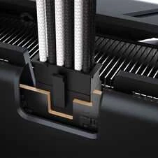 „Corsair Premium Sleeved“ 2x 8 kontaktų į 12V-2×6 kabelis, skirtas 5 tipo maitinimo šaltiniui – Juodas/Baltas