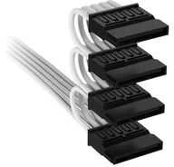 „Corsair Premium Sleeved 4x SATA“ maitinimo kabeliai, skirti 5 tipo maitinimo šaltiniams – Baltas