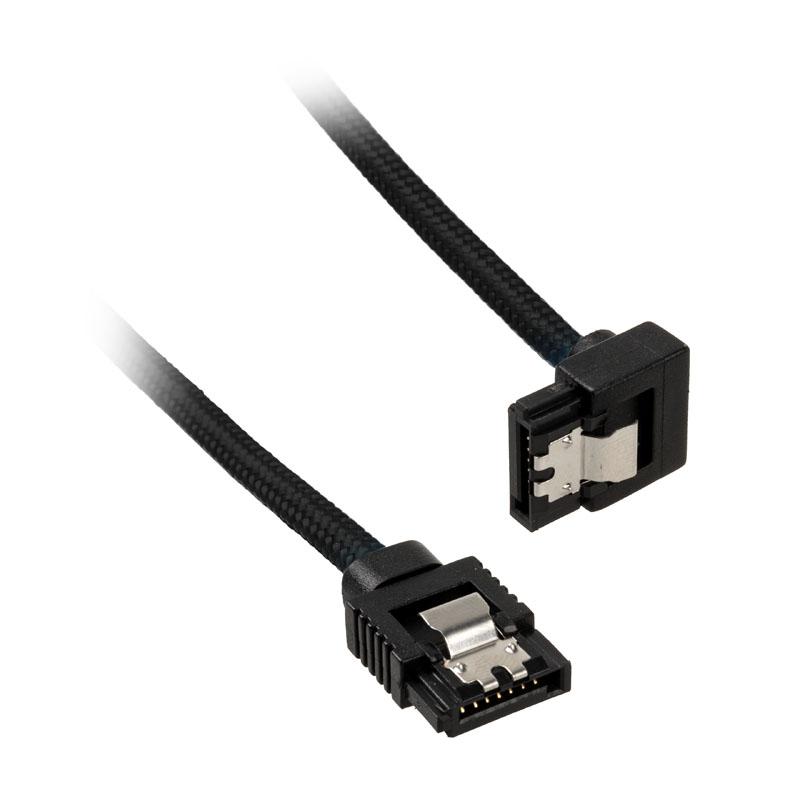 „Corsair Premium SATA“ kampinis kabelis, juodas 60 cm, 2 vnt. pakuotėje