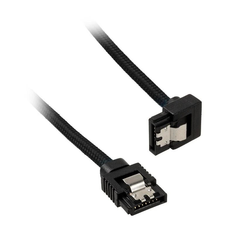 „Corsair Premium SATA“ kampinis kabelis, juodas 30 cm, 2 vnt. pakuotėje