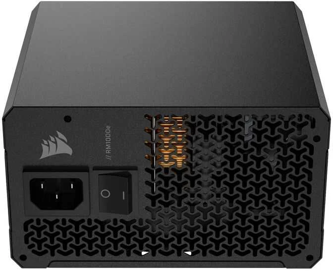CORSAIR RMe serijos RM1000e 1000 vatų ATX 3.1 PCIe 5.1 Cybenetics Gold sertifikuotas visiškai modulinis maitinimo šaltinis