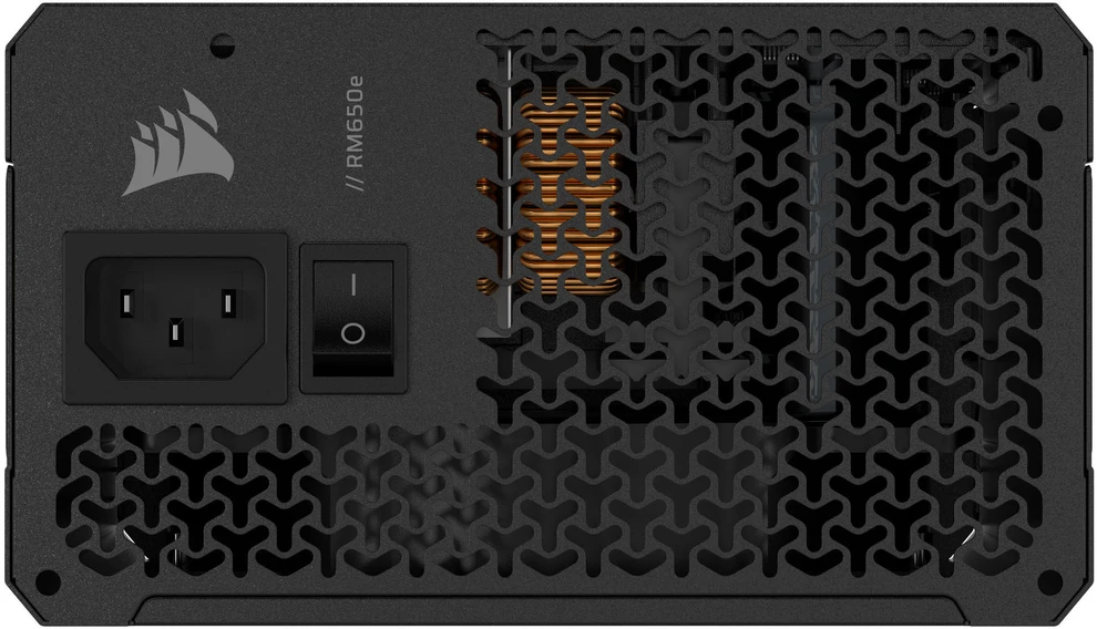 CORSAIR RMe serijos RM650e 650 vatų ATX 3.1 PCIe 5.1 Cybenetics Gold sertifikuotas pilnai modulinis maitinimo šaltinis