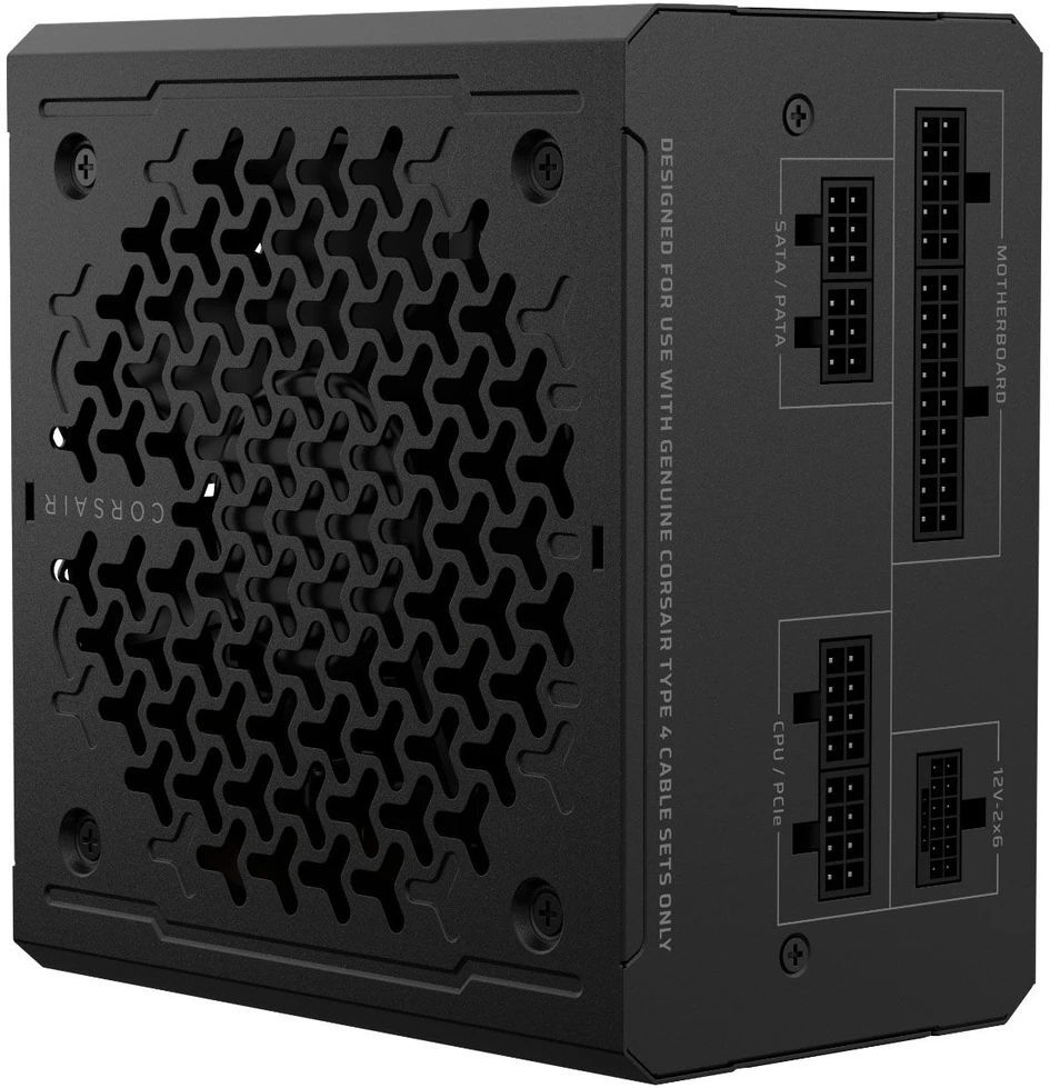 CORSAIR RMe serijos RM650e 650 vatų ATX 3.1 PCIe 5.1 Cybenetics Gold sertifikuotas pilnai modulinis maitinimo šaltinis