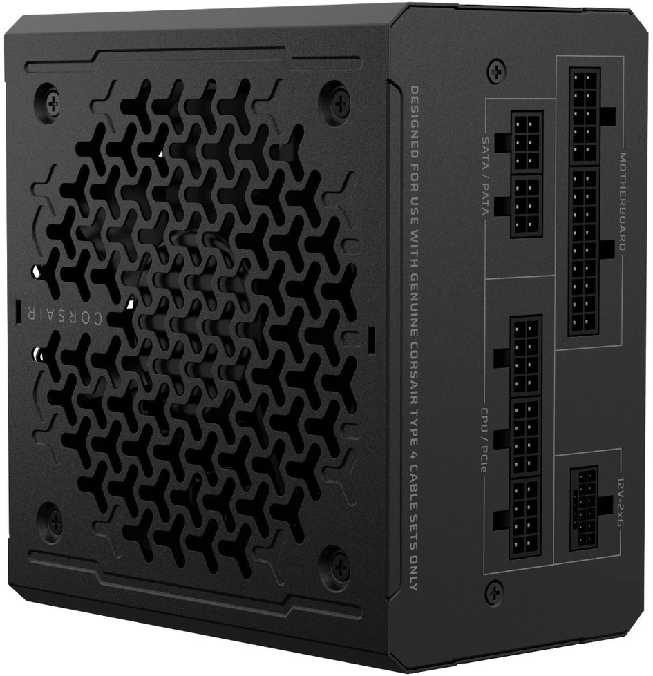 CORSAIR RMe serijos RM850e 850 vatų ATX 3.1 PCIe 5.1 Cybenetics Gold sertifikuotas visiškai modulinis maitinimo šaltinis